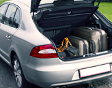 Open car boot
