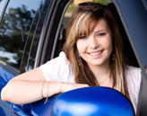 Learner driver in their car